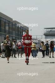 18.06.2004 Indianapolis, USA, F1, Friday, June, Michael Schumacher, GER, Ferrari - Formula 1 World Championship, Rd 9, USA Grand Prix, USA