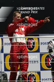 20.06.2004 Indianapolis, USA, F1, Sunday, June, Michael Schumacher, GER, Ferrari - Formula 1 World Championship, Rd 9, USA Grand Prix, Podium, USA