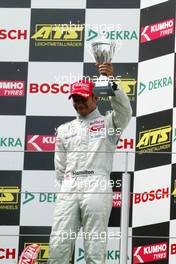 31.07.2004 Nürburg, Germany,  F3 Euro Series, Saturday, Podium, Lewis Hamilton (GBR), Manor Motorsport, Dallara F3-02 Mercedes (3rd) - F3 Euro Series 2004 at Nürburgring