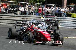 26.06.2004 Nürnberg, Germany,  F3 Euro Series, Saturday, Nicolas Lapierre (FRA), OPEL Team Signature-Plus, Dallara F3-04 Opel, in front of Alexandre Prémat (FRA), ASM F3, Dallara F3-03 Mercedes and Lewis Hamilton (GBR), Manor Motorsport, Dallara F3-02 Mercedes - F3 Euro Series 2004 at Norisring