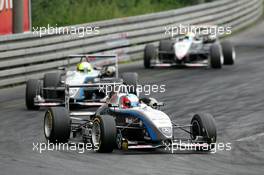 27.06.2004 Nürnberg, Germany,  F3 Euro Series, Sunday, Alexandre Prémat (FRA), ASM F3, Dallara F3-03 Mercedes, in front of Jamie Green (GBR), ASM F3, Dallara F3-03 Mercedes and Lewis Hamilton (GBR), Manor Motorsport, Dallara F3-02 Mercedes - F3 Euro Series 2004 at Norisring