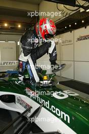 11.11.2004 Jerez, Spain, Thursday, 11 November 2004, Mathias Lauda, AUT, with the Formula SUPERFUND SF01 car - Formula SUPERFUND Testing, Jerez, Spain, ESP - SUPERFUND COPYRIGHT FREE editorial use only