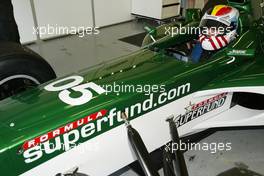 11.11.2004 Jerez, Spain, Thursday, 11 November 2004, Bas Leinders, BEL, with the Formula SUPERFUND SF01 car - Formula SUPERFUND Testing, Jerez, Spain, ESP - SUPERFUND COPYRIGHT FREE editorial use only