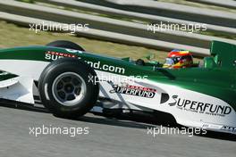 10.11.2004 Jerez, Spain, Wednesday, 10 November 2004, Timo Glock, GER, testing the Formula SUPERFUND SF01 car - Formula SUPERFUND Testing, Jerez, Spain, ESP - SUPERFUND COPYRIGHT FREE editorial use only