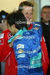 04.11.2004 Paris, France, Race of Champions at the Stade de France, Saturday, Michael Schumacher, GER, Ferrari and Felipe Massa, BRA, Sauber - Formel 1, Paris, France, December 2004