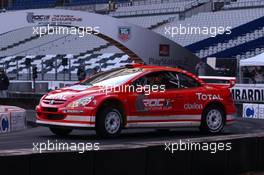 03.12.2004 Paris, France,  Friday, Mattias Ekstrom (SWE), DTM driver, Team Abt-Audi, in the Peugeot 307 WRC, during free practice - 17th Race of Champions 2004, Stade de France, Paris, France