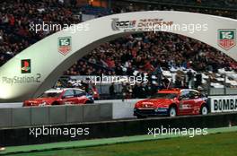 04.12.2004 Paris, France,  Saturday, Start of the 1/4 final between Mattias Ekstrom (SWE), DTM driver, Team Abt-Audi (left) and Colin McRae (GBR), Rally driver, Team Nissan (right), in the Citroen Xsara WRC - 17th Race of Champions 2004, Stade de France, Paris, France