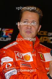 04.12.2004 Paris, France,  Saturday, Press Conference with Michael Schumacher (GER), F1 driver, Scuderia Ferrari, Portrait - 17th Race of Champions 2004, Stade de France, Paris, France