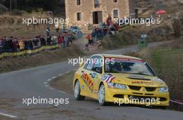 30.10.2004 Costa Brava, Spain, WRC Rally Catalunya, Mattias Ekström  S  Mattias EKSTRÖM Stefan BERGMAN  S S  Mitsubishi Lancer Evo VII  / 28-31 October 2004, FIA World Rally Championship