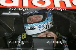 29.04.2005 Klettwitz, Germany,  Mika Häkkinen (FIN), Sport Edition AMG-Mercedes, AMG-Mercedes C-Klasse, in the car - DTM 2005 at Eurospeedway Lausitzring (Deutsche Tourenwagen Masters)