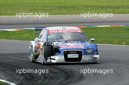 01.05.2005 Klettwitz, Germany,  Damge to the car of Mattias Ekström (SWE), Audi Sport Team Abt Sportsline, Audi A4 DTM, towards the end of the race - DTM 2005 at Eurospeedway Lausitzring (Deutsche Tourenwagen Masters)