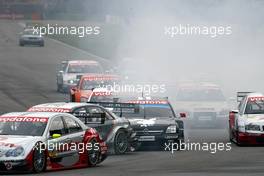 17.04.2005 Hockenheim, Germany,  START - Bernd Schneider (GER), Vodafone AMG-Mercedes, AMG-Mercedes C-Klasse, Christian Abt (GER), Audi Sport Team Joest Racing, Audi A4 DTM, Laurent Aiello (FRA), Opel Performance Center, Opel Vectra GTS V8 - DTM 2005 at Hockenheimring Baden-Württemberg (Deutsche Tourenwagen Masters)