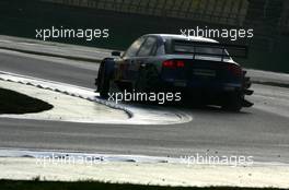 21.10.2005 Hockenheim, Germany,  Mattias Ekström (SWE), Audi Sport Team Abt Sportsline, Audi A4 DTM, drifting through the corner - DTM 2005 at Hockenheimring (Deutsche Tourenwagen Masters)