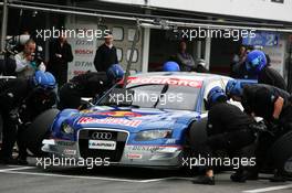 21.10.2005 Hockenheim, Germany,  Pitstop  practice of Mattias Ekström (SWE), Audi Sport Team Abt Sportsline, Audi A4 DTM - DTM 2005 at Hockenheimring (Deutsche Tourenwagen Masters)