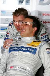 22.10.2005 Hockenheim, Germany,  Gary Paffett (GBR), DaimlerChrysler Bank AMG-Mercedes, Portrait (front) and Mika Häkkinen (FIN), Sport Edition AMG-Mercedes, Portrait (rear) - DTM 2005 at Hockenheimring (Deutsche Tourenwagen Masters)