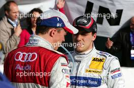 23.10.2005 Hockenheim, Germany,  New 2005 DTM champion Gary Paffett (GBR), DaimlerChrysler Bank AMG-Mercedes, Portrait (3rd), talking with Mattias Ekström (SWE), Audi Sport Team Abt Sportsline, Portrait - DTM 2005 at Hockenheimring (Deutsche Tourenwagen Masters)
