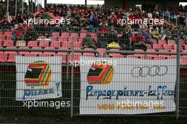 23.10.2005 Hockenheim, Germany,  Fan flags for Pierre Kaffer - DTM 2005 at Hockenheimring (Deutsche Tourenwagen Masters)