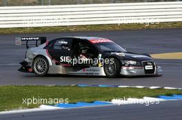23.10.2005 Hockenheim, Germany,  Allan McNish (GBR), Audi Sport Team Abt, Audi A4 DTM, driving without a passenger-side door - DTM 2005 at Hockenheimring (Deutsche Tourenwagen Masters)