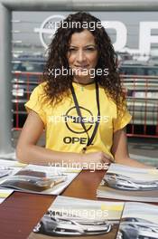 01.10.2005 Istanbul, Turkey, Opel promotion girl - DTM 2005 at Istanbul Otodromo Speed Park (Deutsche Tourenwagen Masters)