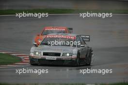 02.10.2005 Istanbul, Turkey, Pierre Kaffer (GER), Audi Sport Team Joest Racing, Audi A4 DTM, leads Alexandros Margaritis (GRC), Mücke Motorsport, AMG-Mercedes C-Klasse - DTM 2005 at Istanbul Otodromo Speed Park (Deutsche Tourenwagen Masters)