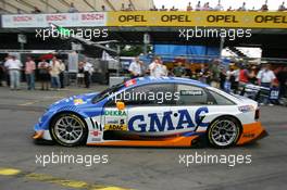 15.07.2005 Nürnberg, Germany,  Emerson Fittipaldi (BRA), driving out of the pits with a Opel Vectra GTS V8 - DTM 2005 Race of the Legends at Norisring (Deutsche Tourenwagen Masters)