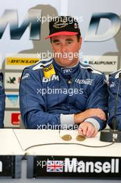 15.07.2005 Nürnberg, Germany,  Press conference, Nigel Mansell (GBR) - DTM 2005 Race of the Legends at Norisring (Deutsche Tourenwagen Masters)