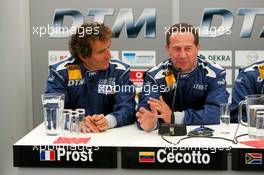 15.07.2005 Nürnberg, Germany,  Press conference, Johnny Cecotto (VEN) and Alain Prost (FRA) - DTM 2005 Race of the Legends at Norisring (Deutsche Tourenwagen Masters)
