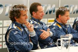15.07.2005 Nürnberg, Germany,  Press conference, Alain Prost (FRA), Johnny Cecotto (VEN) and Jody Scheckter (RSA) - DTM 2005 Race of the Legends at Norisring (Deutsche Tourenwagen Masters)
