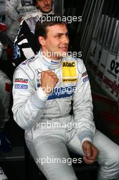 06.08.2005 Nürburg, Germany,  Gary Paffett (GBR), DaimlerChrysler Bank AMG-Mercedes, Portrait, happy to keep pole position when even Mattias Ekström (SWE) can't beat his time - DTM 2005 at Nürburgring (Deutsche Tourenwagen Masters)