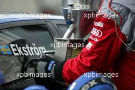 07.08.2005 Nürburg, Germany,  Refuelling during a pitstop of Mattias Ekström (SWE), Audi Sport Team Abt Sportsline, Audi A4 DTM - DTM 2005 at Nürburgring (Deutsche Tourenwagen Masters)