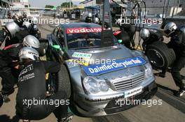 15.07.2005 Nürnberg, Germany,  Practice pitstop of Gary Paffett (GBR), DaimlerChrysler Bank AMG-Mercedes, AMG-Mercedes C-Klasse - DTM 2005 at Norisring (Deutsche Tourenwagen Masters)