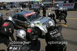 15.07.2005 Nürnberg, Germany,  Pitstop practice of Jean Alesi (FRA), AMG-Mercedes, AMG-Mercedes C-Klasse - DTM 2005 at Norisring (Deutsche Tourenwagen Masters)