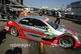 15.07.2005 Nürnberg, Germany,  Bernd Schneider (GER), Vodafone AMG-Mercedes, AMG-Mercedes C-Klasse, driving out of the pitbox - DTM 2005 at Norisring (Deutsche Tourenwagen Masters)