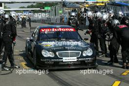 15.07.2005 Nürnberg, Germany,  Practice pitstop of /Mika Häkkinen (FIN), Sport Edition AMG-Mercedes, AMG-Mercedes C-Klasse - DTM 2005 at Norisring (Deutsche Tourenwagen Masters)