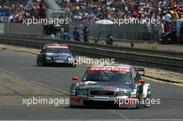 16.07.2005 Nürnberg, Germany,  Christian Abt (GER), Audi Sport Team Joest Racing, Audi A4 DTM, in front of Mika Häkkinen (FIN), Sport Edition AMG-Mercedes, AMG-Mercedes C-Klasse - DTM 2005 at Norisring (Deutsche Tourenwagen Masters)