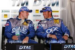 16.07.2005 Nürnberg, Germany,  Marcel Fässler (SUI), Opel Performance Center, Portrait and Manuel Reuter (GER), Opel Performance Center, Portrait, both in the super pole - DTM 2005 at Norisring (Deutsche Tourenwagen Masters)