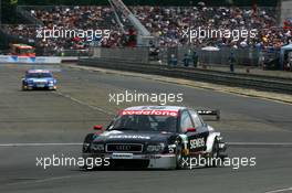 16.07.2005 Nürnberg, Germany,  Rinaldo Capello (ITA), Audi Sport Team Joest, Audi A4 DTM, in front of Marcel Fässler (SUI), Opel Performance Center, Opel Vectra GTS V8 - DTM 2005 at Norisring (Deutsche Tourenwagen Masters)