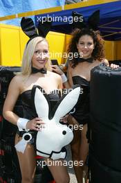 17.07.2005 Nürnberg, Germany,  Playboy bunnies with real German playmates of March and April 2005 - DTM 2005 at Norisring (Deutsche Tourenwagen Masters)