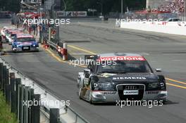 17.07.2005 Nürnberg, Germany,  Allan McNish (GBR), Audi Sport Team Abt, Audi A4 DTM, driving out of the pitlane - DTM 2005 at Norisring (Deutsche Tourenwagen Masters)