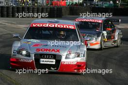 17.07.2005 Nürnberg, Germany,  Tom Kristensen (DNK), Audi Sport Team Abt, Audi A4 DTM, leads Christian Abt (GER), Audi Sport Team Joest Racing, Audi A4 DTM - DTM 2005 at Norisring (Deutsche Tourenwagen Masters)