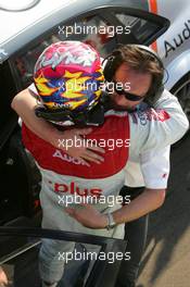 17.07.2005 Nürnberg, Germany,  Christian Abt (GER), Audi Sport Team Joest Racing, being congratulated by a team member with his 2nd place - DTM 2005 at Norisring (Deutsche Tourenwagen Masters)