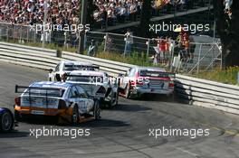 17.07.2005 Nürnberg, Germany,  Frank Stippler (GER), Audi Sport Team Joest, Audi A4 DTM, hitting the barrier - DTM 2005 at Norisring (Deutsche Tourenwagen Masters)