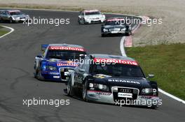 28.08.2005 Zandvoort, The Netherlands,  Allan McNish (GBR), Audi Sport Team Abt, Audi A4 DTM, leads Martin Tomczyk (GER), Audi Sport Team Abt Sportsline, Audi A4 DTM - DTM 2005 at Circuit Park Zandvoort (Deutsche Tourenwagen Masters)