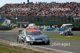 28.08.2005 Zandvoort, The Netherlands,  Gary Paffett (GBR), DaimlerChrysler Bank AMG-Mercedes, AMG-Mercedes C-Klasse, leads Mattias Ekström (SWE), Audi Sport Team Abt Sportsline, Audi A4 DTM - DTM 2005 at Circuit Park Zandvoort (Deutsche Tourenwagen Masters)