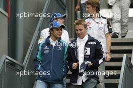 04.03.2005 Melbourne, Australia, Felipe Massa, BRA, Sauber Petronas and Nick Heidfeld, GER, BMW WilliamsF1 Team - Friday, March, Formula 1 World Championship, Rd 1, Australian Grand Prix