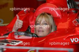 04.03.2005 Melbourne, Australia, BO DEREK - ex Model visiting Ferrari - Friday, March, Formula 1 World Championship, Rd 1, Australian Grand Prix