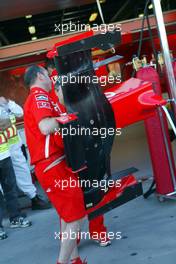 04.03.2005 Melbourne, Australia, FRONT WING of Ferrari - Friday, March, Formula 1 World Championship, Rd 1, Australian Grand Prix
