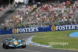 04.03.2005 Melbourne, Australia, Giancarlo Fisichella, ITA, Mild Seven Renault F1 Team - Friday, March, Formula 1 World Championship, Rd 1, Australian Grand Prix, Practice