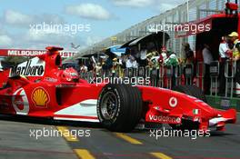 04.03.2005 Melbourne, Australia, Michael Schumacher, GER, Scuderia Ferrari Marlboro, F2004M, Action, Track - Friday, March, Formula 1 World Championship, Rd 1, Australian Grand Prix, Practice