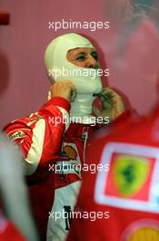 04.03.2005 Melbourne, Australia, Michael Schumacher, GER, Scuderia Ferrari Marlboro, F2004M, Pitlane, Box, Garage - Friday, March, Formula 1 World Championship, Rd 1, Australian Grand Prix, Practice